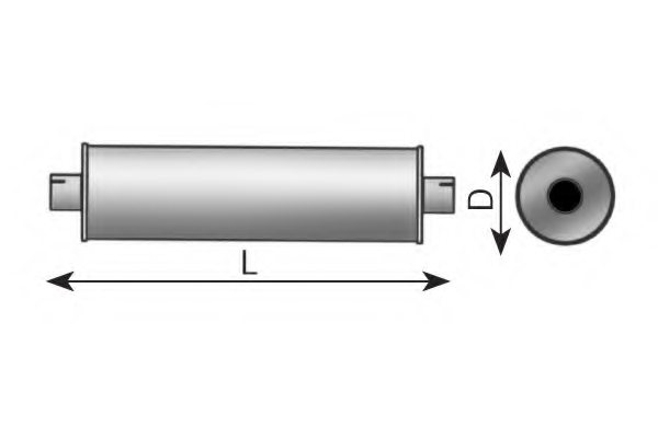 DINEX 89322 Middle Silencer, universal